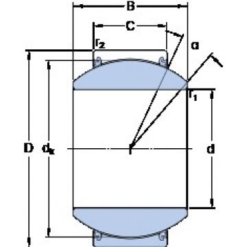 45 mm x 75 mm x 43 mm  SKF GEH 45 TXG3E-2LS محامل عادي