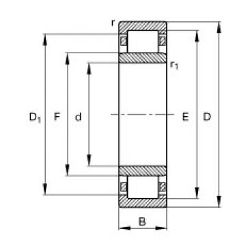 70 mm x 125 mm x 24 mm  FAG NU214-E-TVP2 محامل أسطوانية