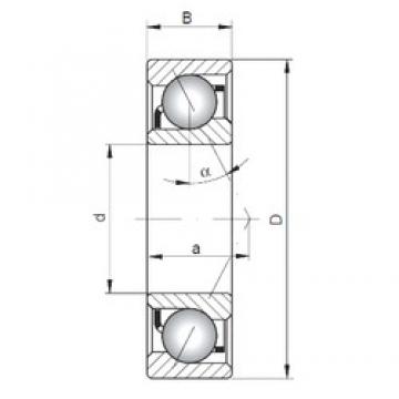 20 mm x 72 mm x 19 mm  ISO 7404 A الاتصال الكرات الزاوي