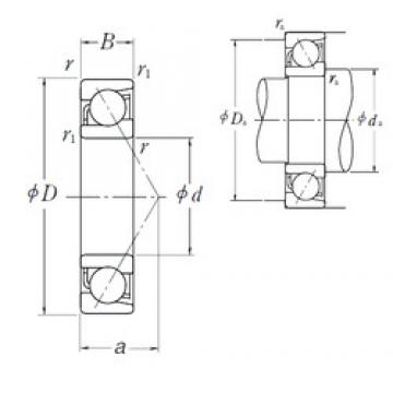 30 mm x 55 mm x 13 mm  NSK 7006 C الاتصال الكرات الزاوي