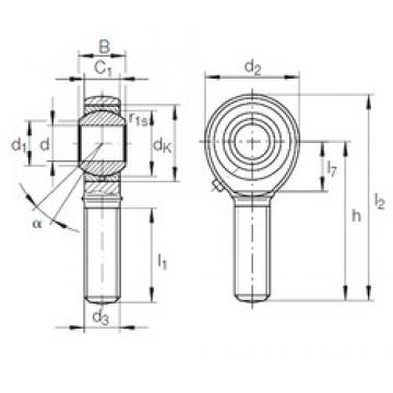 8 mm x 19 mm x 12 mm  INA GAKL 8 PB محامل عادي