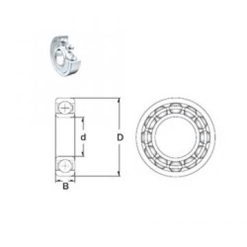 30 mm x 42 mm x 7 mm  ZEN SF61806-2Z الكرات الأخدود العميق