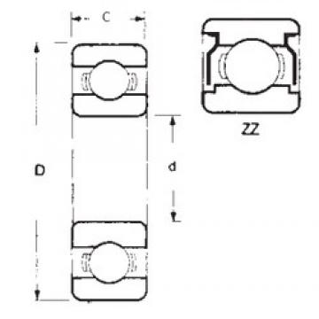 85 mm x 120 mm x 18 mm  FBJ 6917ZZ الكرات الأخدود العميق