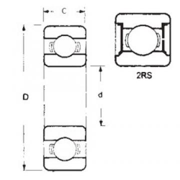 15,875 mm x 41,275 mm x 12,7 mm  FBJ 1628-2RS الكرات الأخدود العميق