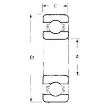 50 mm x 90 mm x 20 mm  FBJ 6210 الكرات الأخدود العميق