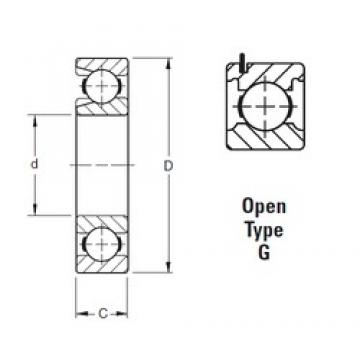 25 mm x 62 mm x 17 mm  Timken 305WG الكرات الأخدود العميق