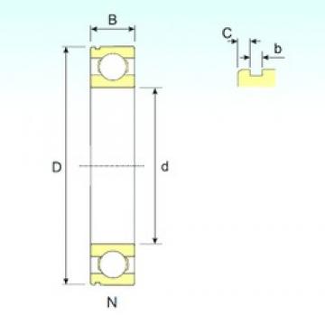 55 mm x 140 mm x 33 mm  ISB 6411 N الكرات الأخدود العميق