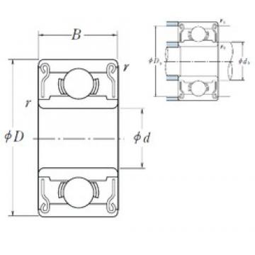 19.05 mm x 41,275 mm x 11,1125 mm  NSK R12ZZ الكرات الأخدود العميق