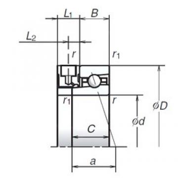 90 mm x 125 mm x 18 mm  NSK 90BER19XE الاتصال الكرات الزاوي