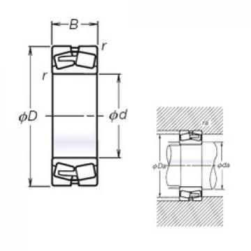 120 mm x 200 mm x 62 mm  NSK 23124L12CAM محامل كروية