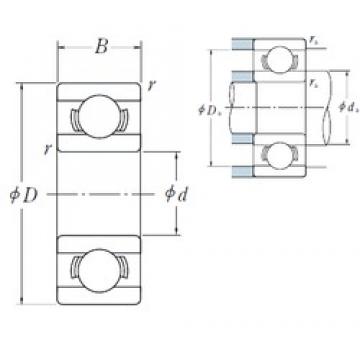 1,191 mm x 3,967 mm x 1,588 mm  ISO R0 الكرات الأخدود العميق