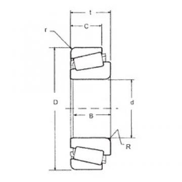 25 mm x 50,005 mm x 14,26 mm  FBJ 07097/07196 تناقص الأسطوانة المحامل