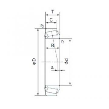 46.038 mm x 79.375 mm x 17.463 mm  NACHI 18690/18620 تناقص الأسطوانة المحامل