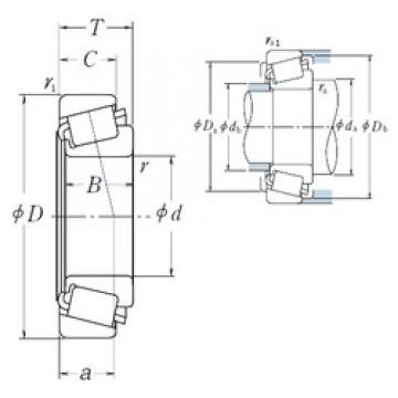 165,1 mm x 247,65 mm x 47,625 mm  NSK 67780/67720 تناقص الأسطوانة المحامل