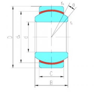 17 mm x 35 mm x 20 mm  LS GEG17N محامل عادي