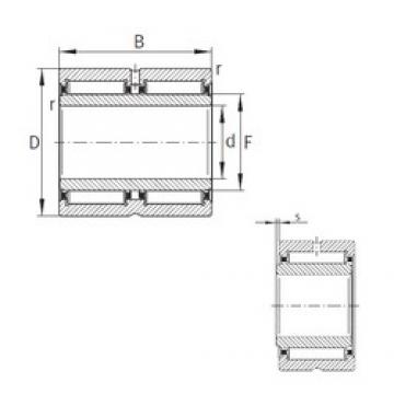 55 mm x 80 mm x 45 mm  INA NA6911-ZW-XL محامل إبرة الأسطوانة