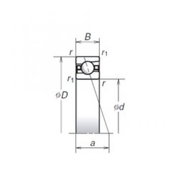 140 mm x 190 mm x 24 mm  NSK 140BER19S الاتصال الكرات الزاوي