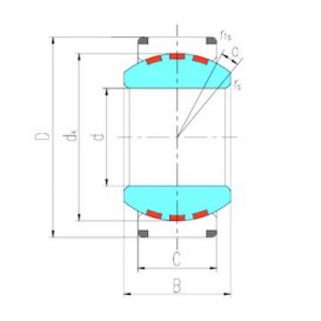 180 mm x 260 mm x 128 mm  LS GEH180XF/Q محامل عادي