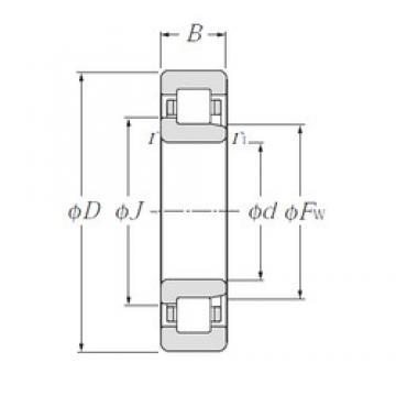 100 mm x 180 mm x 34 mm  NTN NJ220E محامل أسطوانية