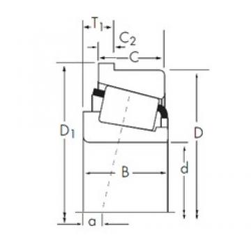 31.75 mm x 59,131 mm x 16,764 mm  Timken LM67047/LM67010-B تناقص الأسطوانة المحامل