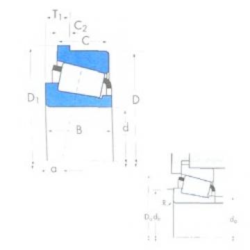 26,162 mm x 66,421 mm x 25,433 mm  Timken 2682/2631B تناقص الأسطوانة المحامل