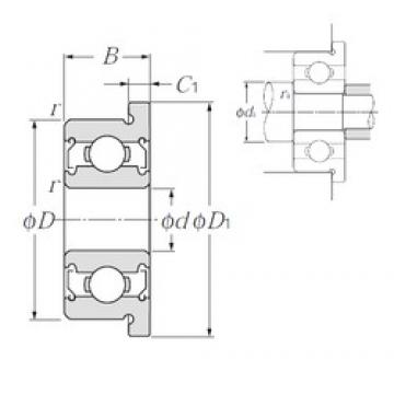 3 mm x 6 mm x 2,5 mm  NTN FL673SSA الكرات الأخدود العميق