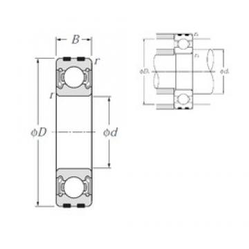 40 mm x 90 mm x 23 mm  NTN EC-6308LLB الكرات الأخدود العميق