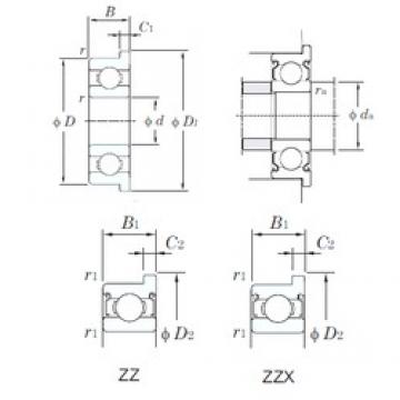 4 mm x 8 mm x 3 mm  KOYO WMLF4008ZZ الكرات الأخدود العميق