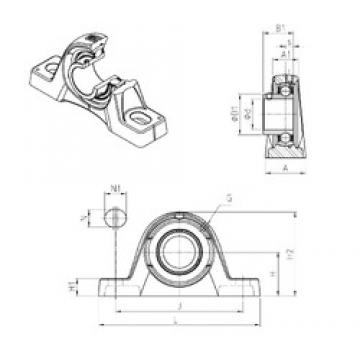 SNR USPLE206 تحمل وحدات