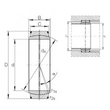 500 mm x 670 mm x 230 mm  INA GE 500 DO محامل عادي