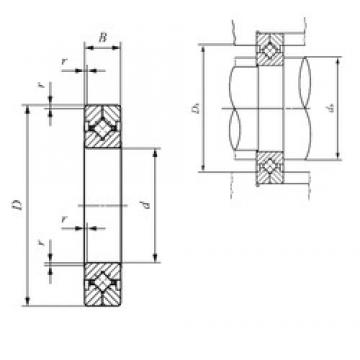 140 mm x 200 mm x 25 mm  IKO CRBC 14025 المحامل الدوارة الاتجاه