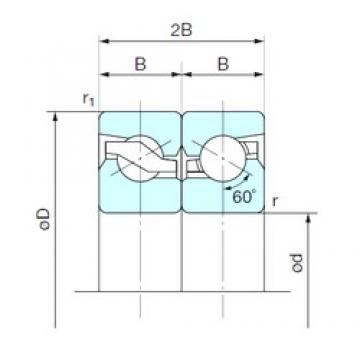 50 mm x 100 mm x 20 mm  NACHI 50TAB10DB فحوى الكرات