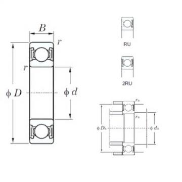 95 mm x 200 mm x 45 mm  KOYO 6319-2RU الكرات الأخدود العميق