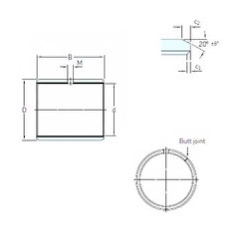 100 mm x 105 mm x 30 mm  SKF PCM 10010530 M محامل عادي