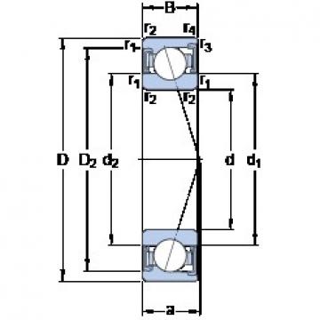 45 mm x 68 mm x 12 mm  SKF S71909 ACD/P4A الاتصال الكرات الزاوي