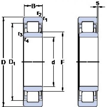 110 mm x 240 mm x 50 mm  SKF NU 322 ECML فحوى الكرات