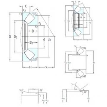 340 mm x 540 mm x 76 mm  SKF 29368 المحامل الدوارة الاتجاه