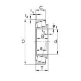 60 mm x 110 mm x 22 mm  KBC 30212J تناقص الأسطوانة المحامل