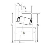 59,931 mm x 150,089 mm x 46,672 mm  Timken 745/742-B تناقص الأسطوانة المحامل