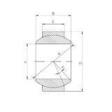 180 mm x 290 mm x 155 mm  ISO GE 180 HS-2RS محامل عادي