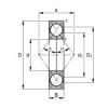 40 mm x 90 mm x 23 mm  FAG QJ308-TVP الاتصال الكرات الزاوي #1 small image