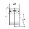 140 mm x 210 mm x 31,5 mm  NSK 140BAR10S الاتصال الكرات الزاوي #1 small image