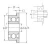 5 mm x 13 mm x 5 mm  NTN FLWBC5-13Z الكرات الأخدود العميق