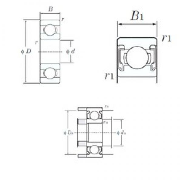 7 mm x 22 mm x 7 mm  KOYO 627-2RU الكرات الأخدود العميق #1 image