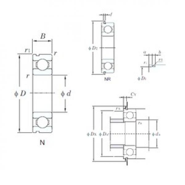 105 mm x 160 mm x 26 mm  KOYO 6021NR الكرات الأخدود العميق #1 image