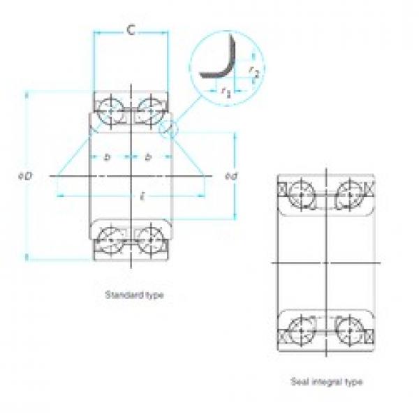 37,99 mm x 72,02 mm x 36 mm  ISO DAC38720236/33 الاتصال الكرات الزاوي #1 image