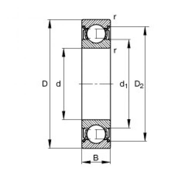 17 mm x 47 mm x 14 mm  FAG 6303-2Z الكرات الأخدود العميق #1 image