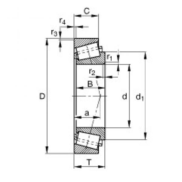 38,1 mm x 65,088 mm x 18,288 mm  FAG KLM29748-LM29710 تناقص الأسطوانة المحامل #1 image