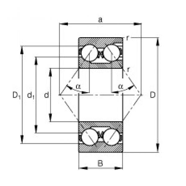 85 mm x 150 mm x 49,2 mm  FAG 3217 الاتصال الكرات الزاوي #1 image