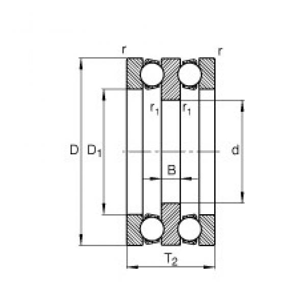 30 mm x 68 mm x 9 mm  FAG 52208 فحوى الكرات #1 image